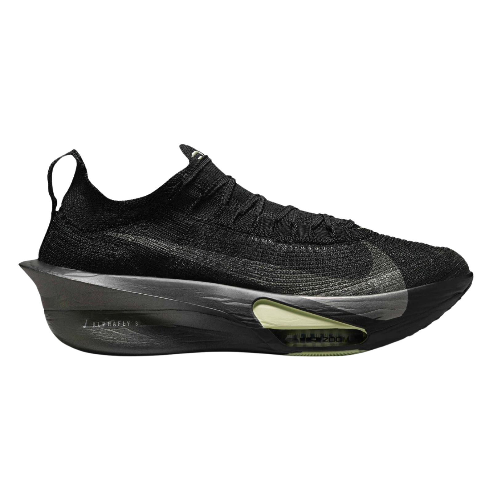 NIKE Air Zoom Alphafly Next% 3 Men's FOOTWEAR - Mens Carbon Plate BLACK/OLIVE AURA/METALLIC MEDIUM ASH