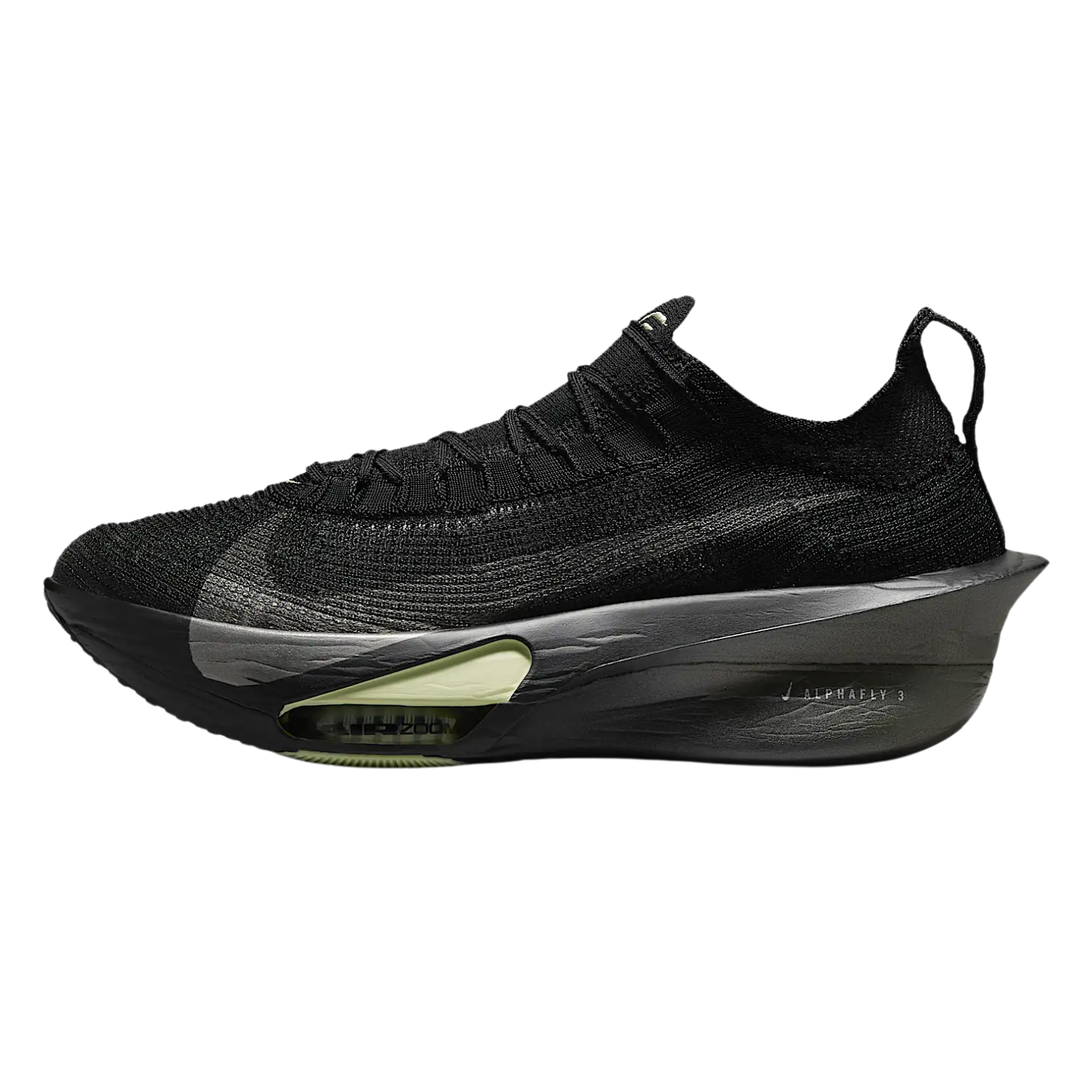 NIKE Air Zoom Alphafly Next% 3 Men's FOOTWEAR - Mens Carbon Plate BLACK/OLIVE AURA/METALLIC MEDIUM ASH