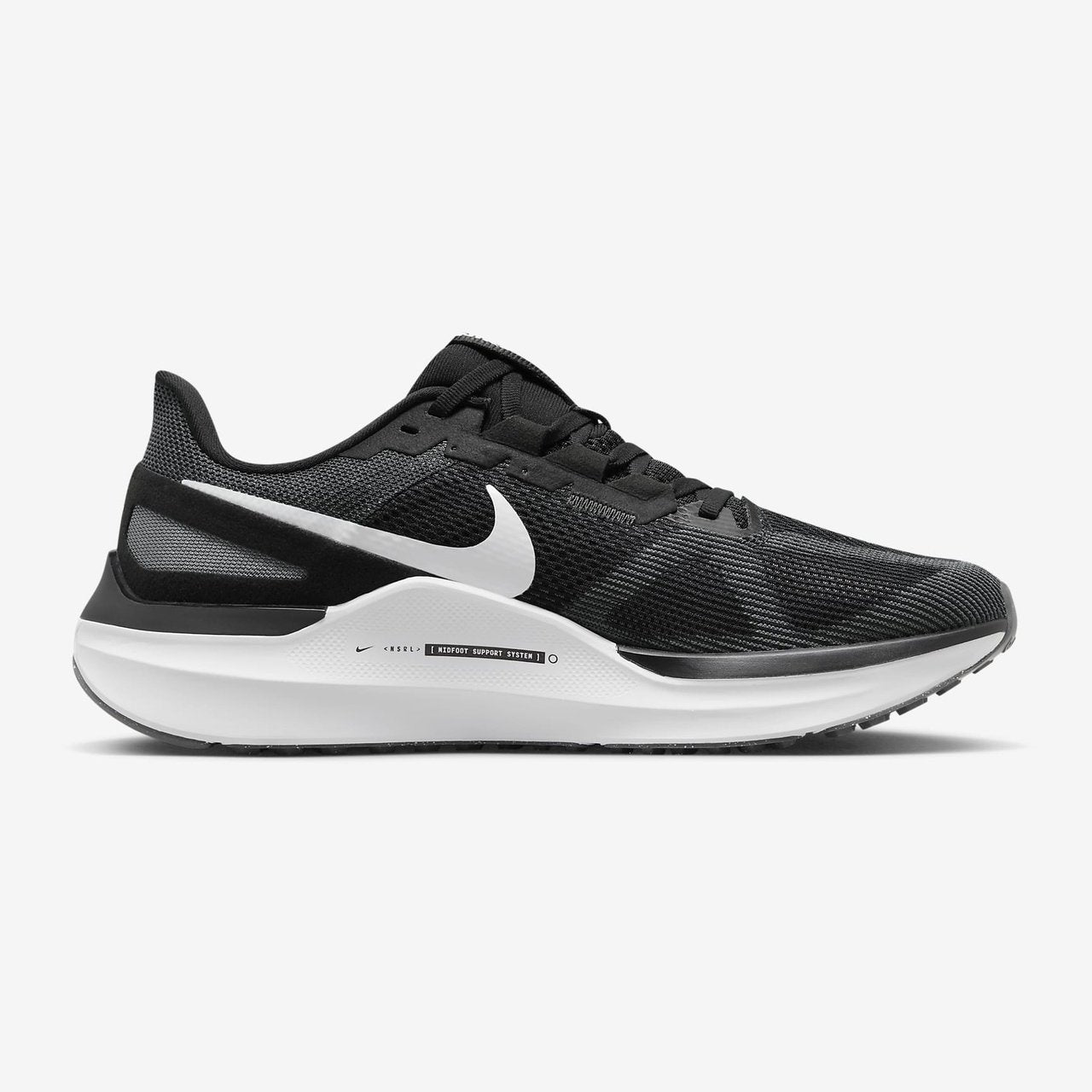 NIKE Air Zoom Structure 25 Mens FOOTWEAR - Mens Stability BLACK/WHITE-IRON GREY