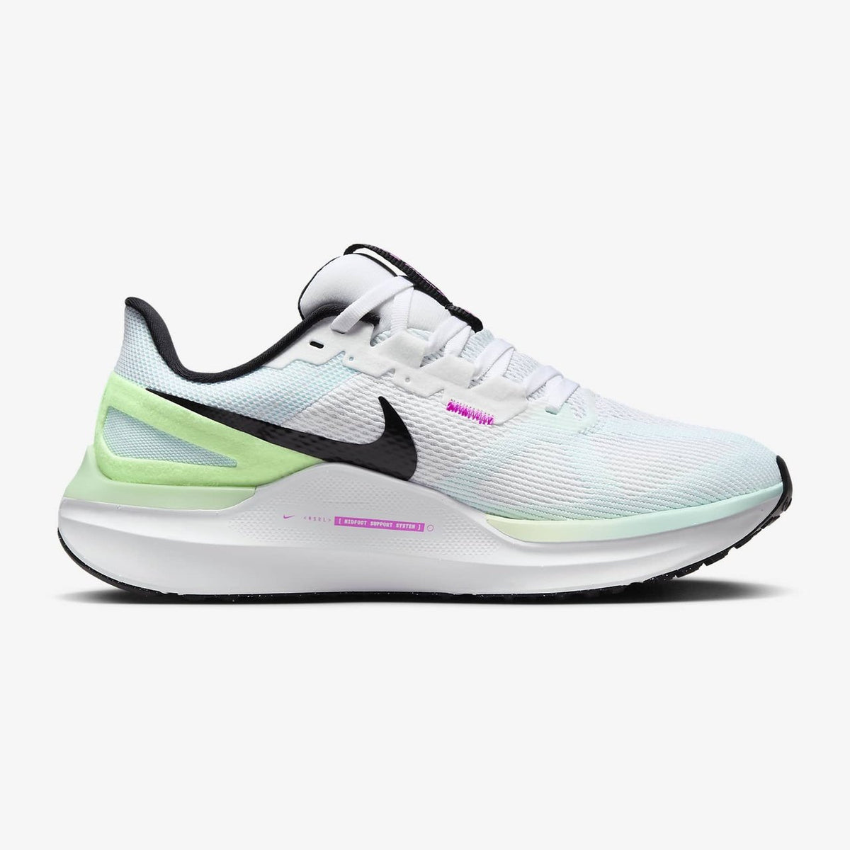 NIKE Air Zoom Structure 25 Womens FOOTWEAR - Womens Stability WHITE/BLACK-GLACIER BLUE
