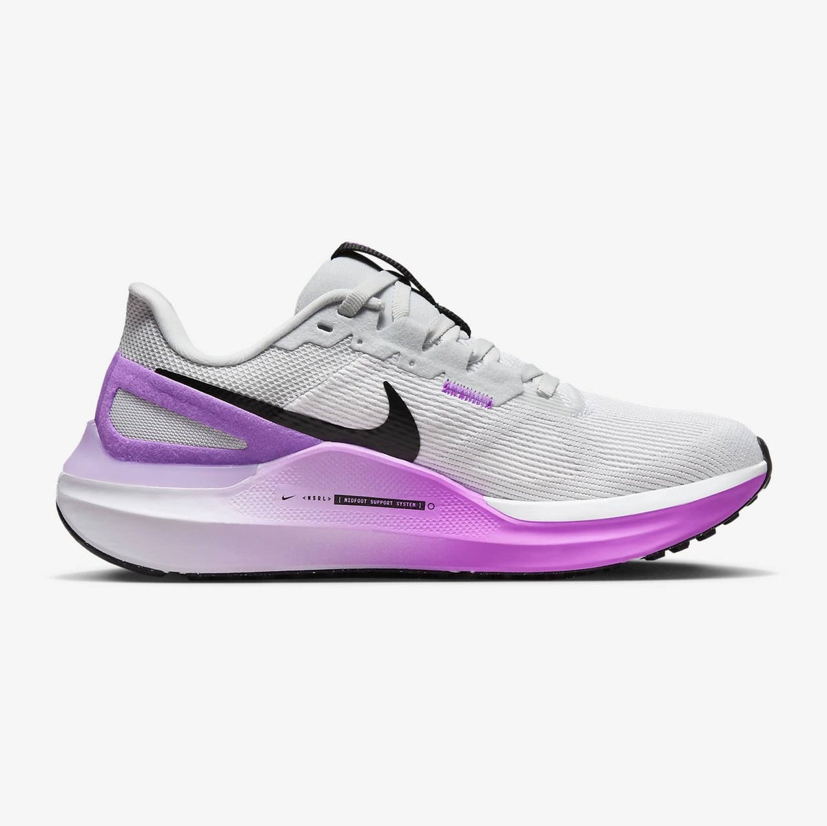 NIKE Air Zoom Structure 25 Womens FOOTWEAR - Womens Stability WHITE/BLACK-PURE PLATINUM-FUCHSIA DREAM 100