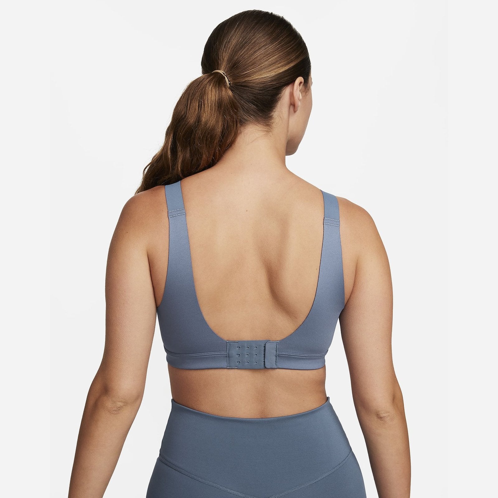 NIKE Alpha Sports Bra Womens APPAREL - Womens Bras DIFFUSED BLUE / DIFFUSED BLUE / WHITE