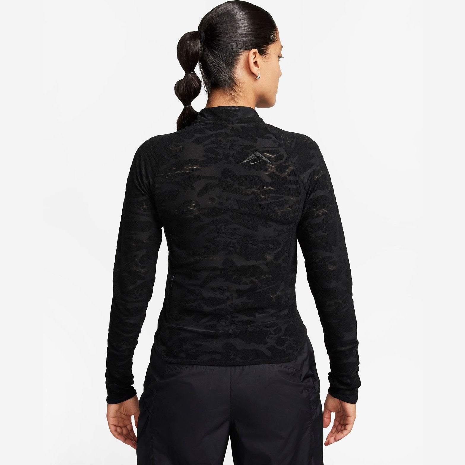 NIKE Dri-FIT 1/4-Zip Mid Layer Trail Top Womens APPAREL - Womens Jackets BLACK