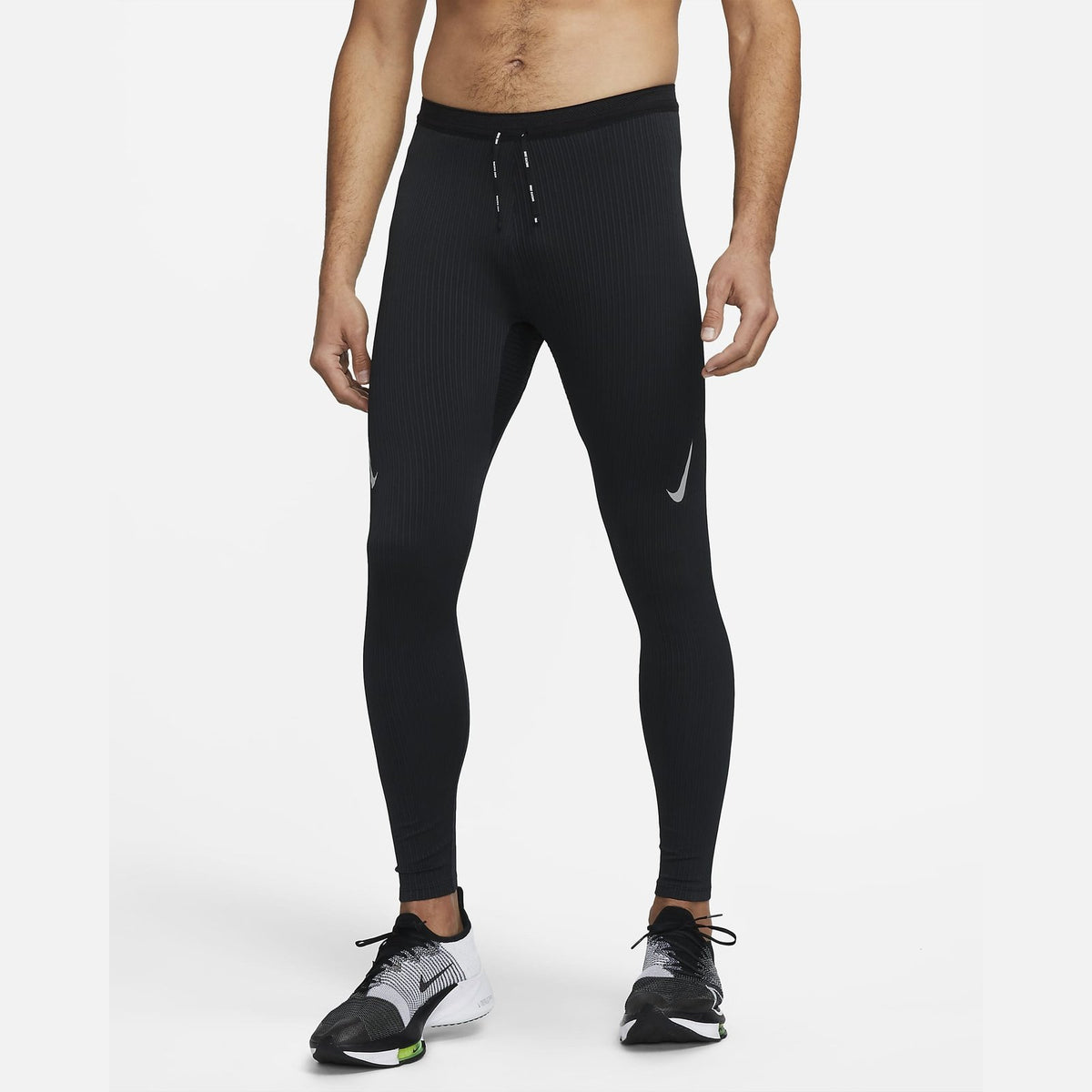 Nike Dri-FIT ADV Aeroswift Racing Tights Mens APPAREL - Mens Tights BLACK/BLACK/WHITE