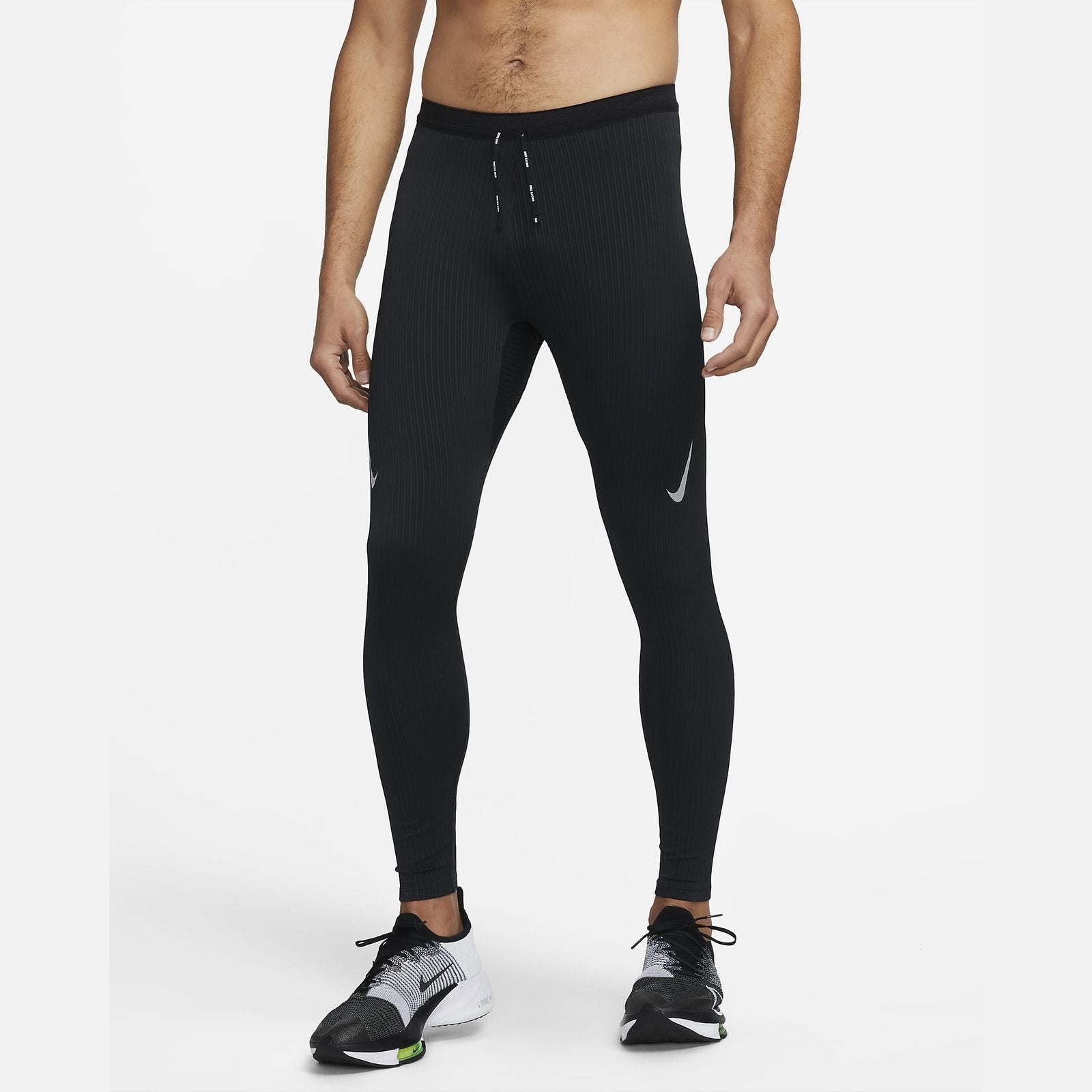 NIKE Dri-FIT ADV Aeroswift Racing Tights Mens APPAREL - Mens Tights BLACK/BLACK/WHITE