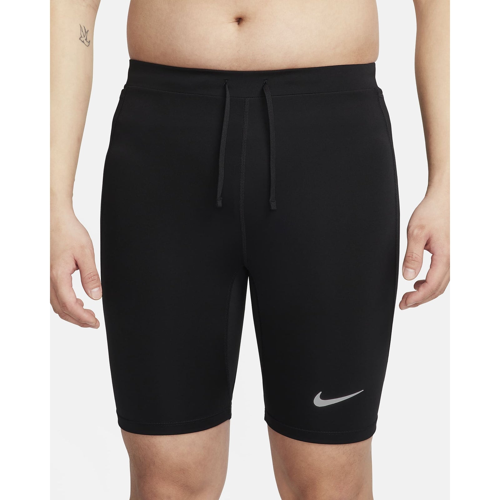 NIKE Dri-FIT Brief-Lined Running 1/2-Length Tights Mens APPAREL - Mens Tights BLACK