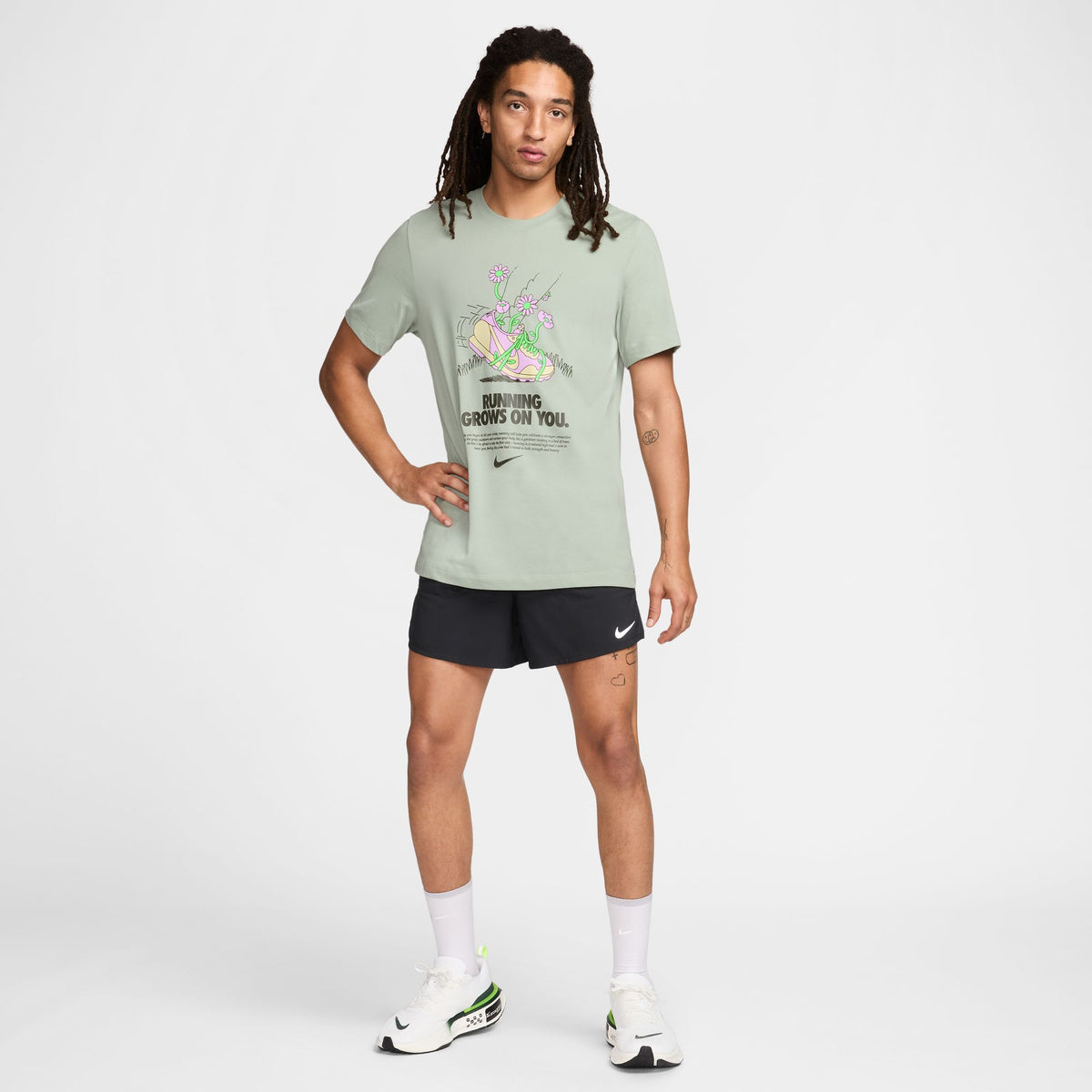 NIKE Dri-FIT Running Grows On You Tee Mens APPAREL - Mens T-Shirts