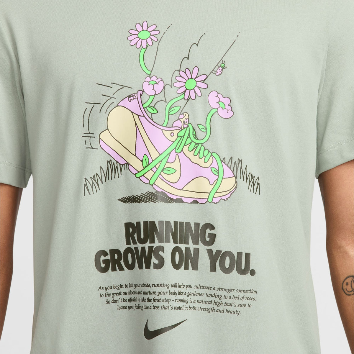 NIKE Dri-FIT Running Grows On You Tee Mens APPAREL - Mens T-Shirts