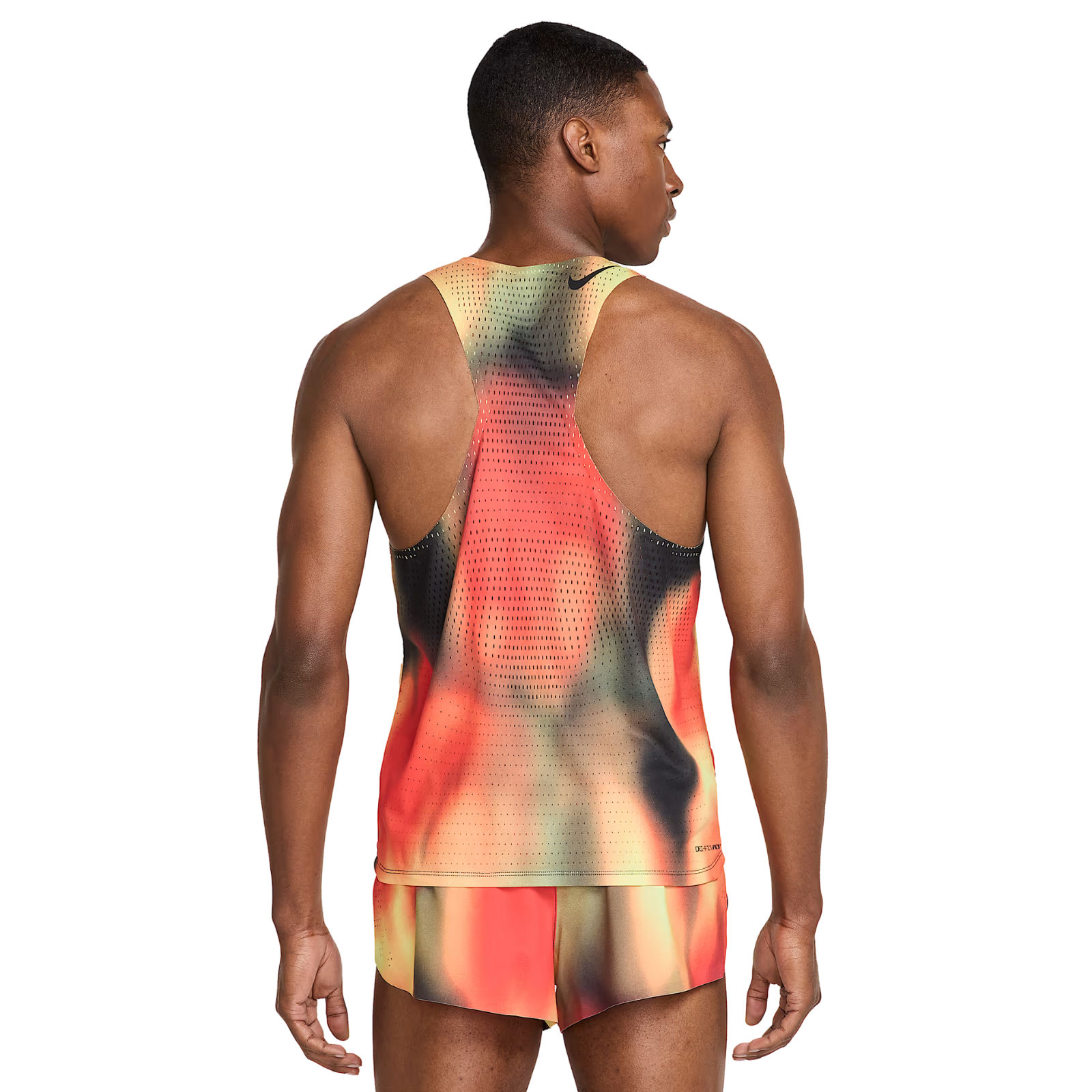 NIKE DriFit ADV Aeroswift Elite Entry Singlet Men's APPAREL - Mens Singlets LIGHT LEMON TWIST/LIGHT CRIMSON/BLACK