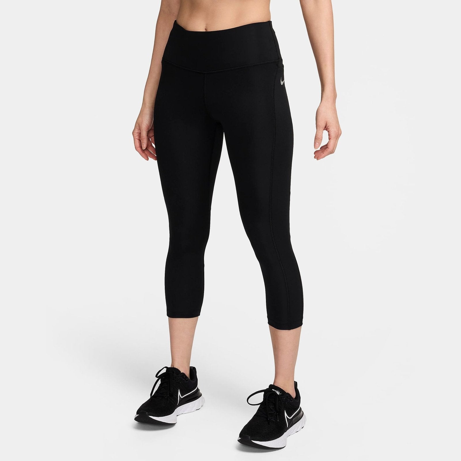 NIKE Fast Mid-Rise Crop Leggings Women's APPAREL - Womens Tights BLACK