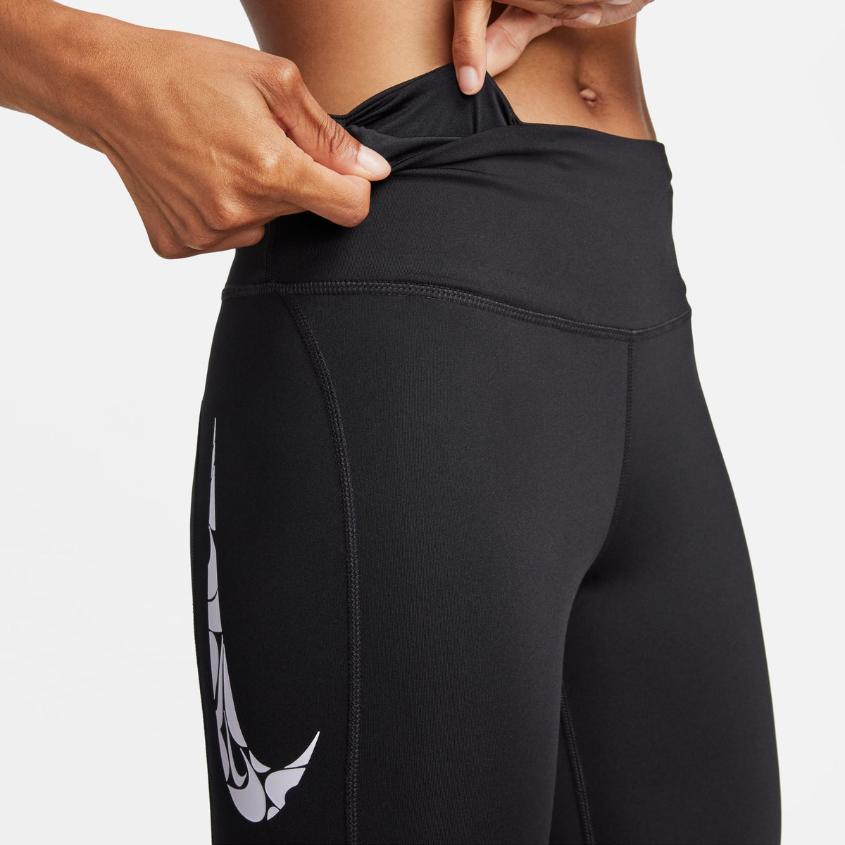 NIKE Fast Mid-Rise Full Length Running Leggings Womens APPAREL - Womens Tights