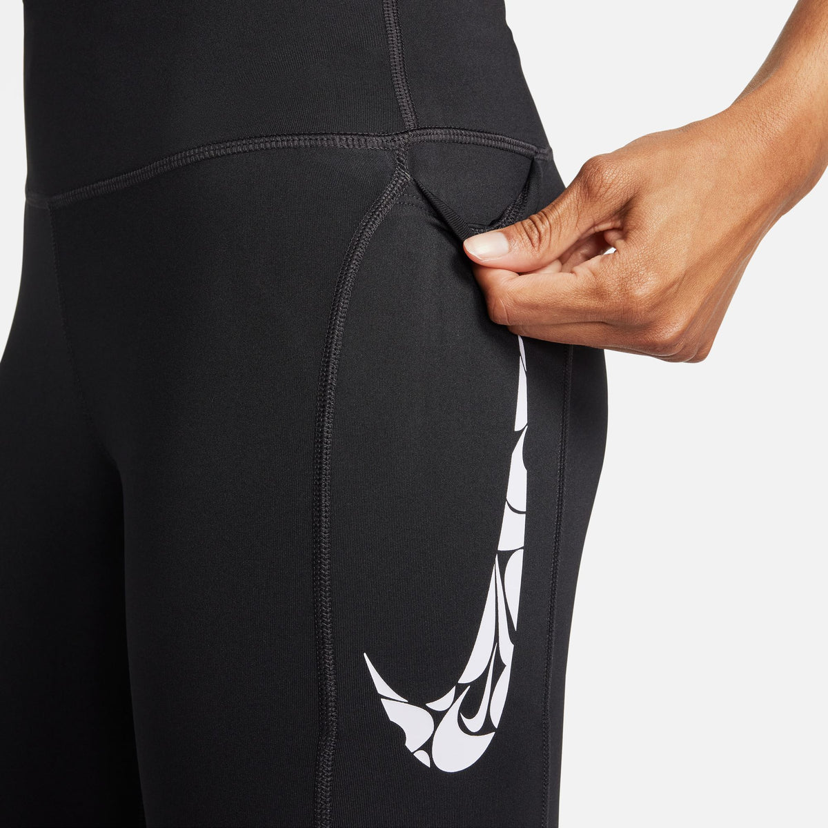 NIKE Fast Mid-Rise Full Length Running Leggings Womens APPAREL - Womens Tights