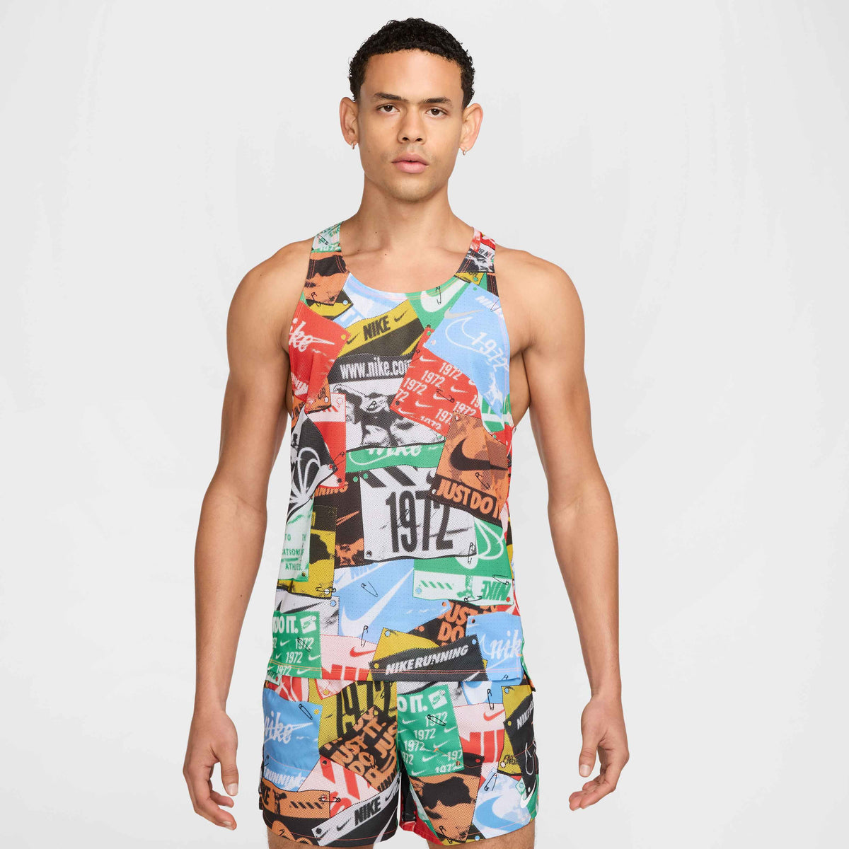 NIKE Fast Run Energy Dri-FIT Singlet Mens APPAREL - Mens Singlets TOTAL ORANGE/REFLECTIVE SILVER