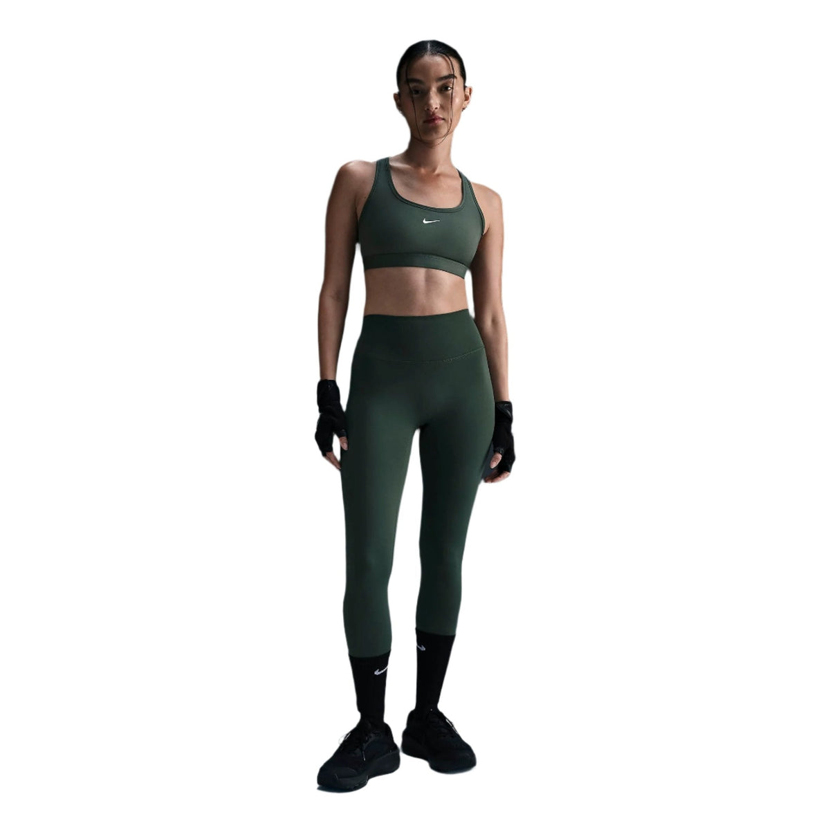 NIKE Go High Rise 7/8 Length Legging Womens APPAREL - Womens Tights VINTAGE GREEN/BLACK