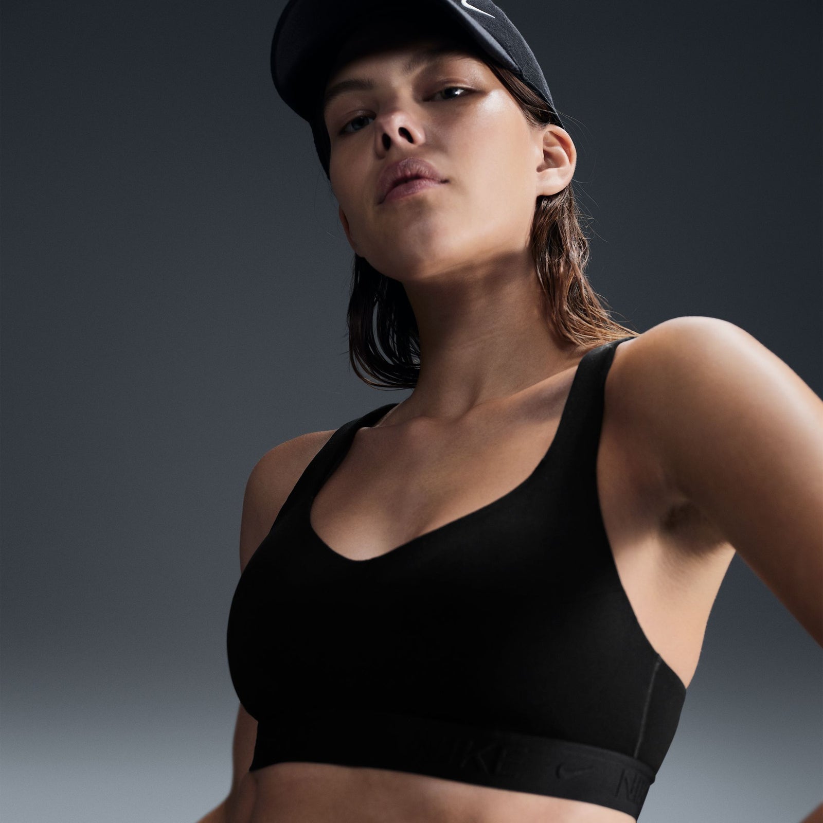 NIKE Indy High-Support Sports Bra Womens APPAREL - Womens Bras BLACK/BLACK