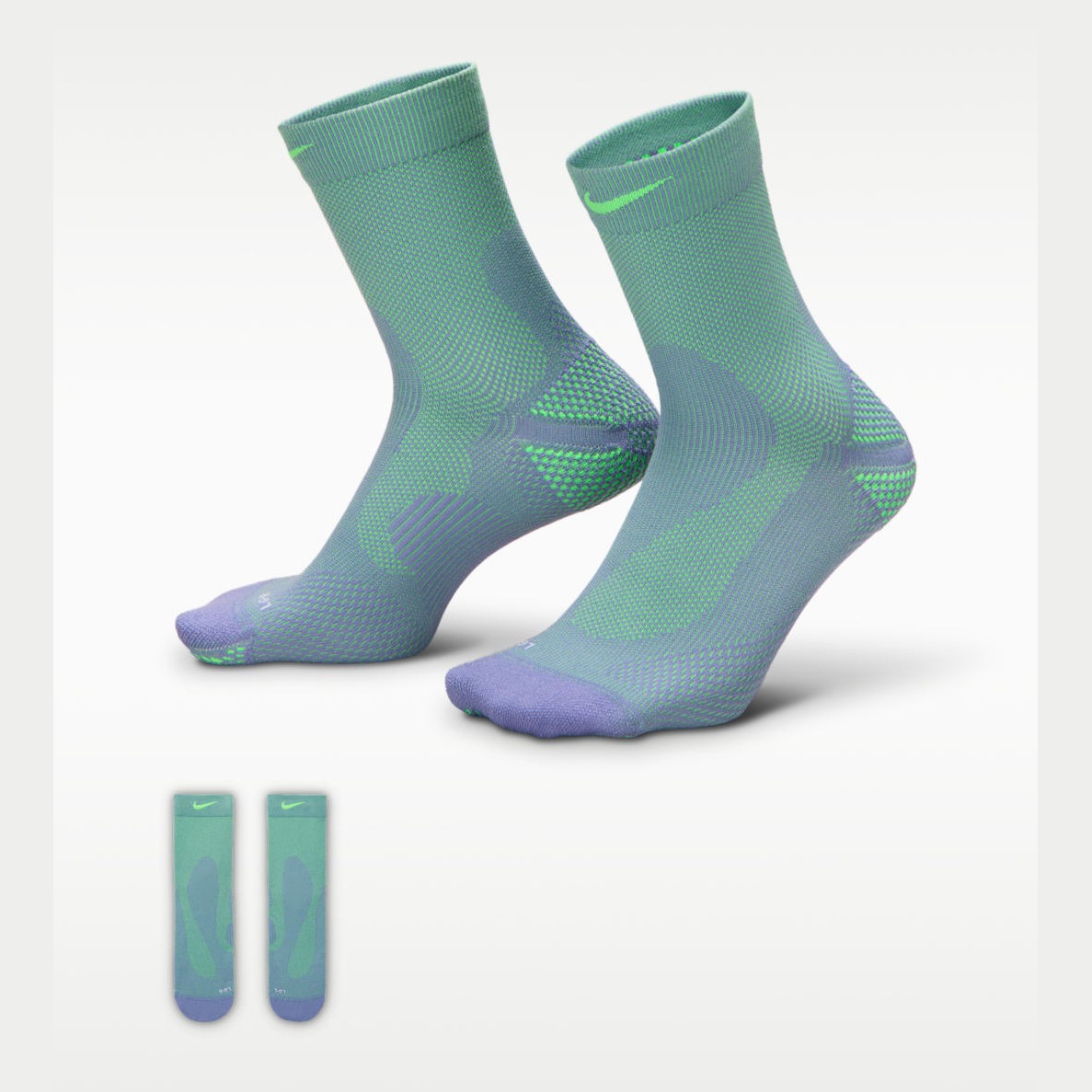 Nike Lightweight Running Ankle/Micro Crew Sock GEAR - Socks M