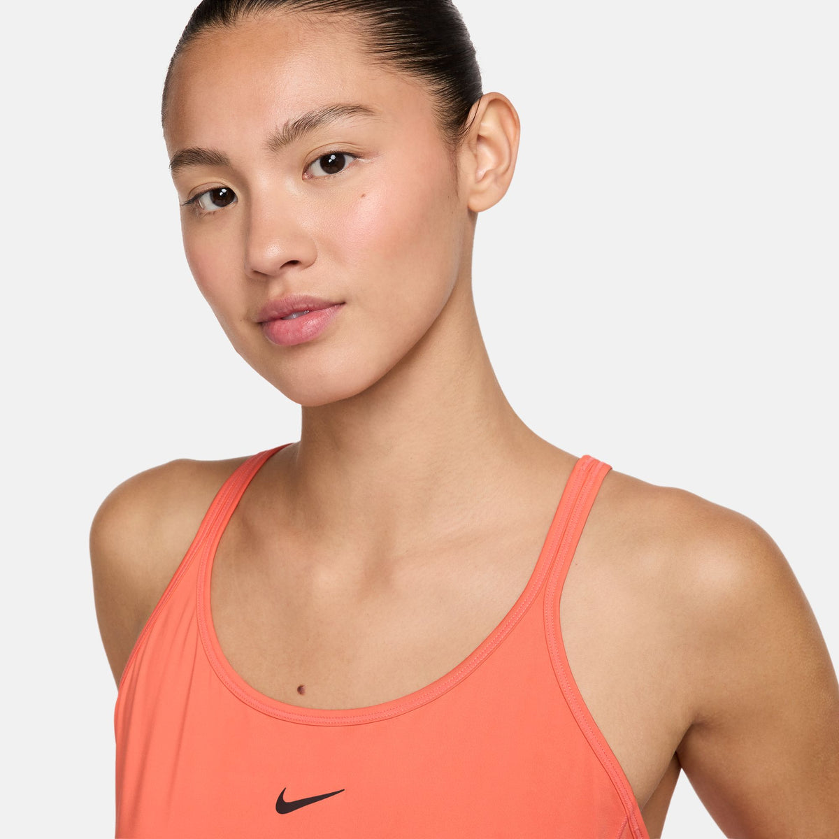 NIKE One Classic Womens Dri-FIT Strappy Tank Top APPAREL - Womens Tanks LT WILD MANGO/BLACK