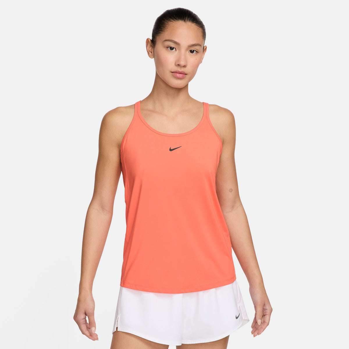 Nike One Classic Women&#39;s Dri-FIT Strappy Tank Top APPAREL - Womens Tanks LT WILD MANGO/BLACK