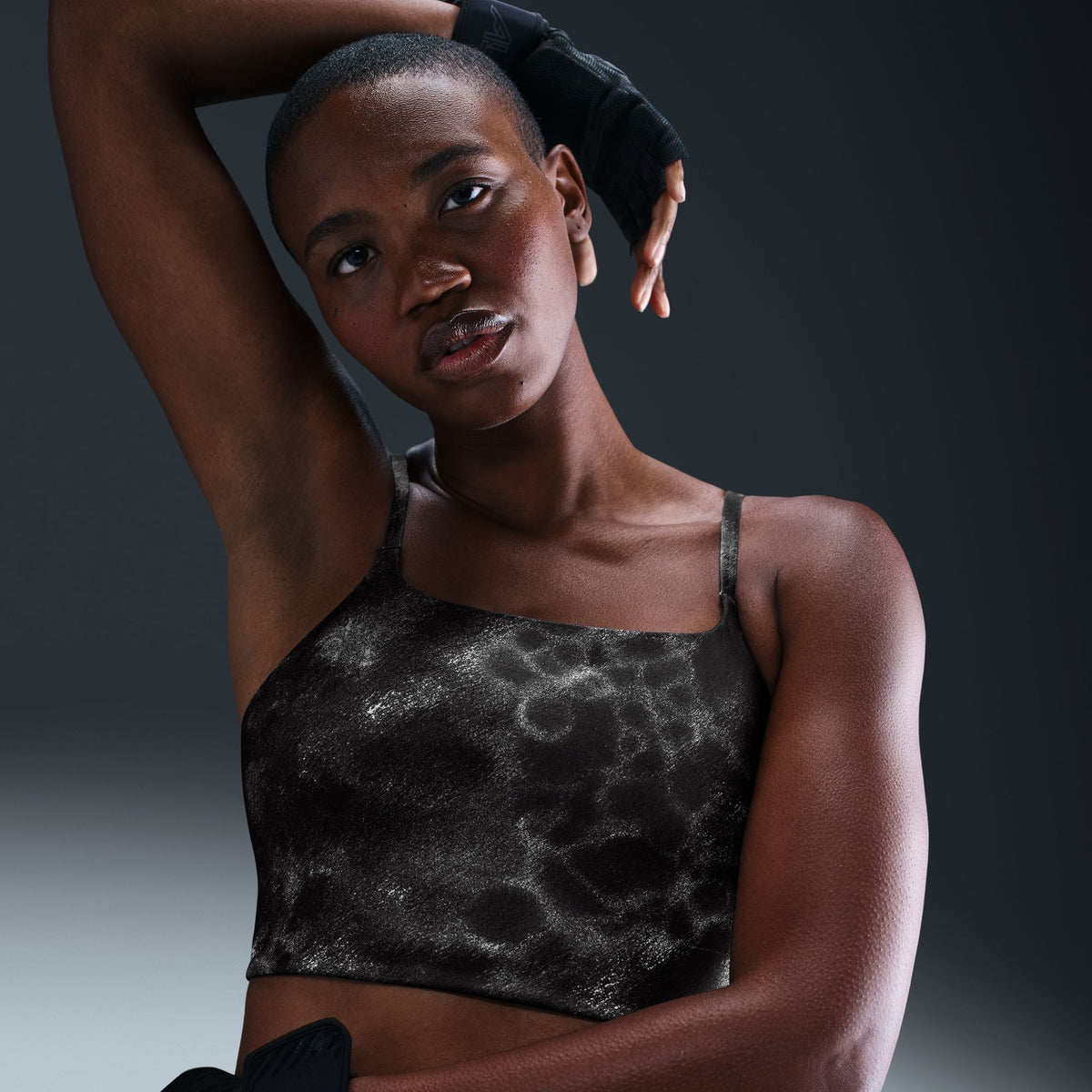 NIKE One Convertible Womens Light-Support Lightly Lined Longline Printed Sports Bra APPAREL - Womens Bras
