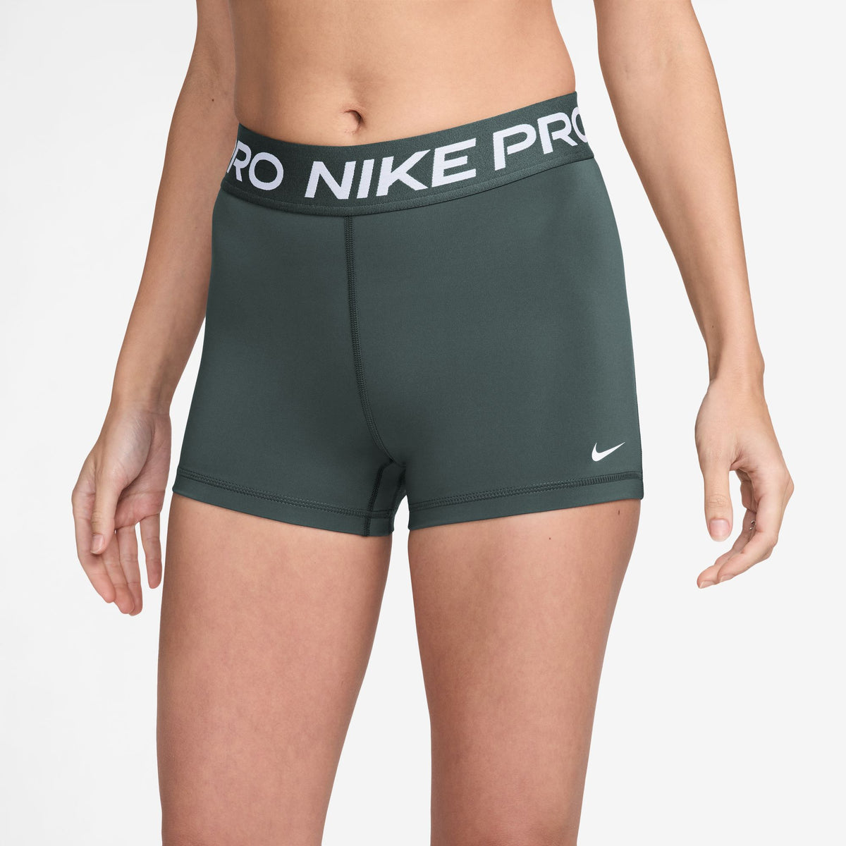 Nike Pro 365 3&quot; Womens APPAREL - Womens Bottoms VINTAGE GREEN/WHITE