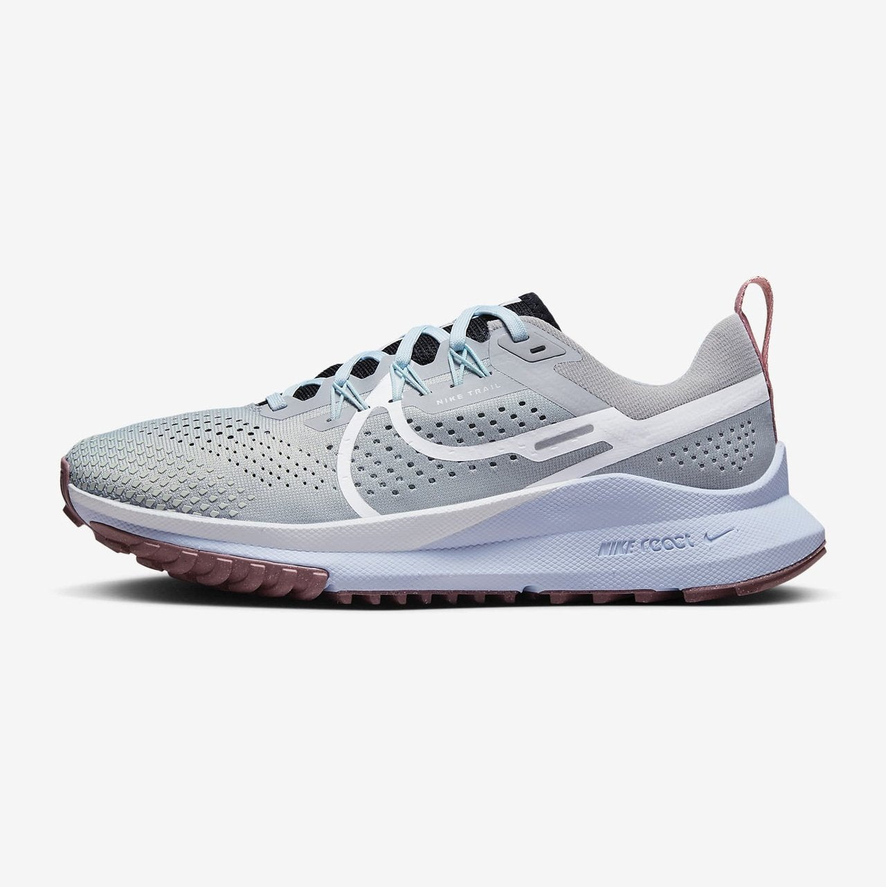 NIKE React Pegasus Trail 4 Womens FOOTWEAR - Womens Trail LT SMOKE GRE/WHITE-BLACK