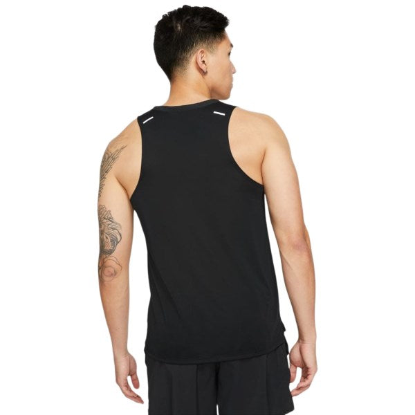 NIKE Rise 365 Tank Mens APPAREL - Mens Tanks BLACK/REFLECTIVE SILVER