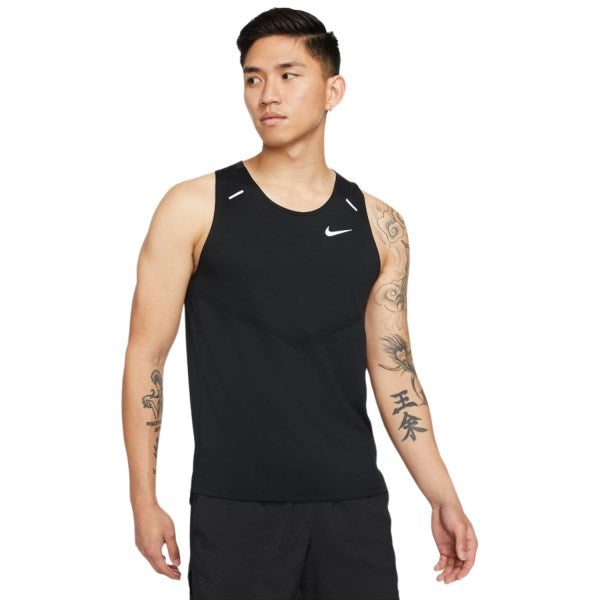NIKE Rise 365 Tank Mens APPAREL - Mens Tanks BLACK/REFLECTIVE SILVER