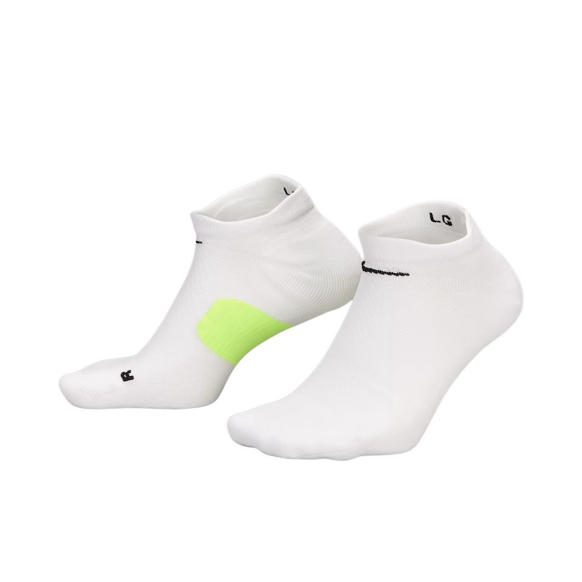 NIKE Running Midweight No-Show Socks GEAR - Socks WHITE/VOLT/BLACK