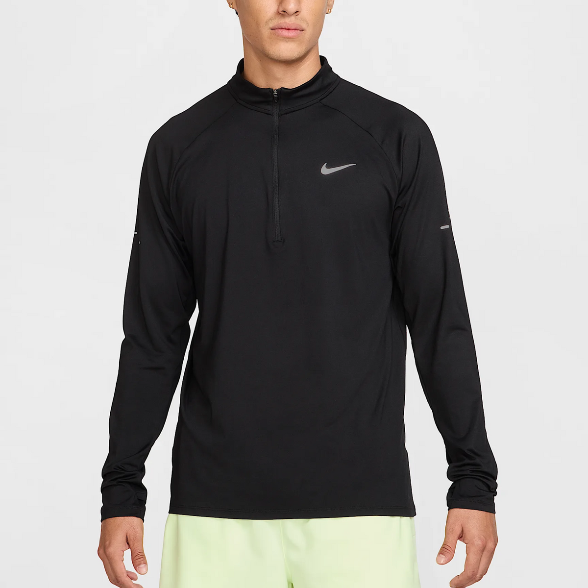 NIKE Stride Dri-FIT 1/4-Zip Running Top Mens APPAREL - Mens Tops BLACK