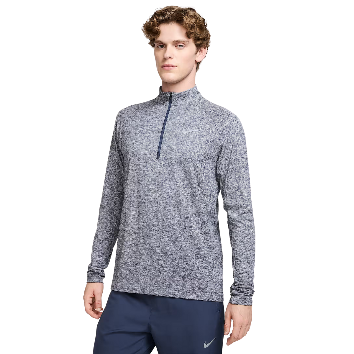 NIKE Stride Dri-FIT 1/4-Zip Running Top Mens APPAREL - Mens Tops THUNDER BLUE/HEATHER