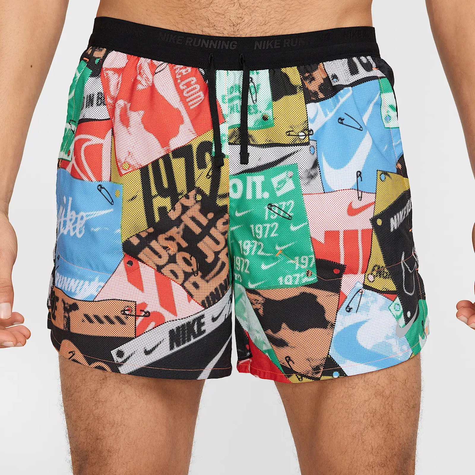 NIKE Stride Run Energy 5" Shorts Mens APPAREL - Mens Shorts TOTAL ORANGE/BLACK/REFLECTIVE SILVER