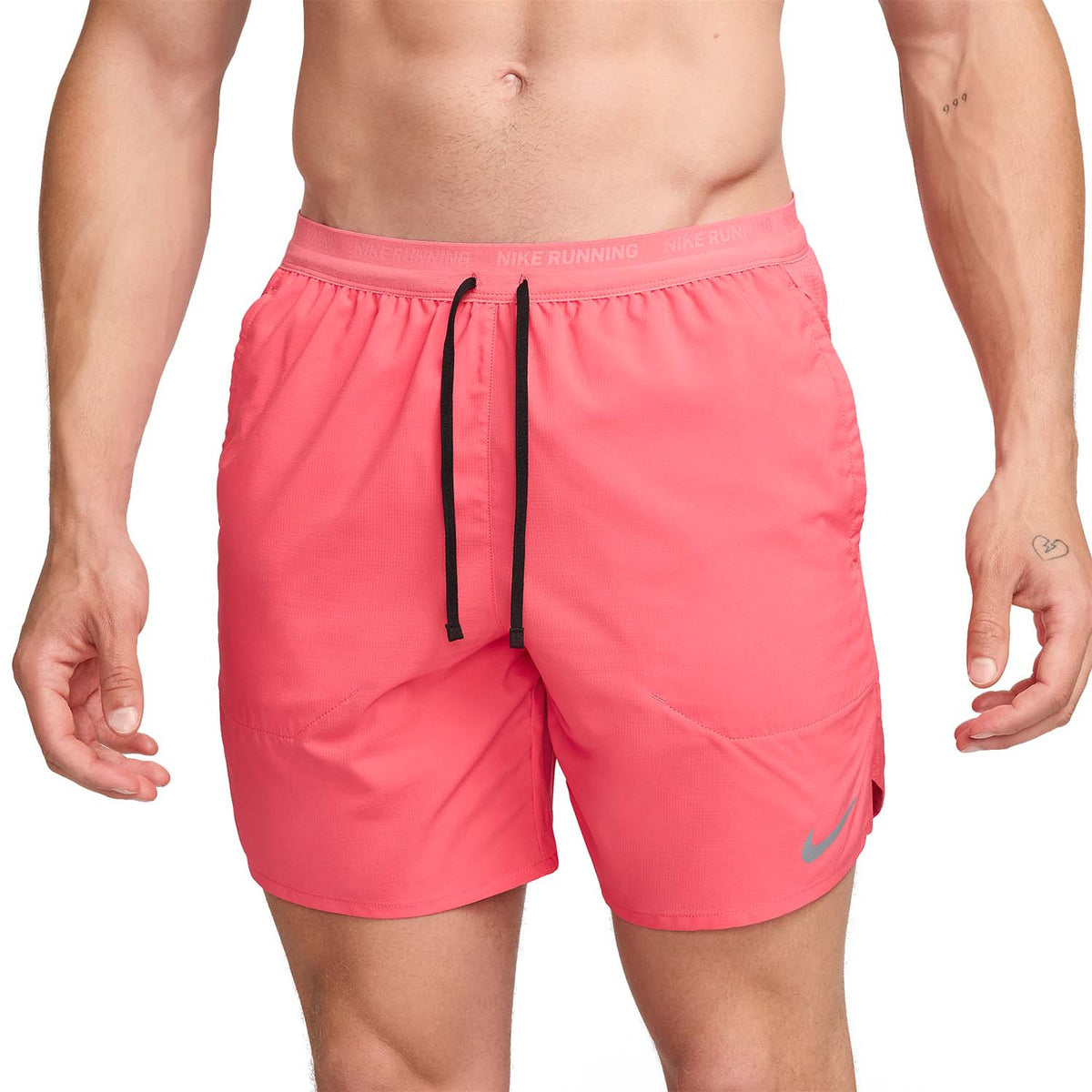 Nike Stride Shorts 7 Inch Mens APPAREL - Mens Shorts PINK/BLACK/SILVER REFLECTIVE