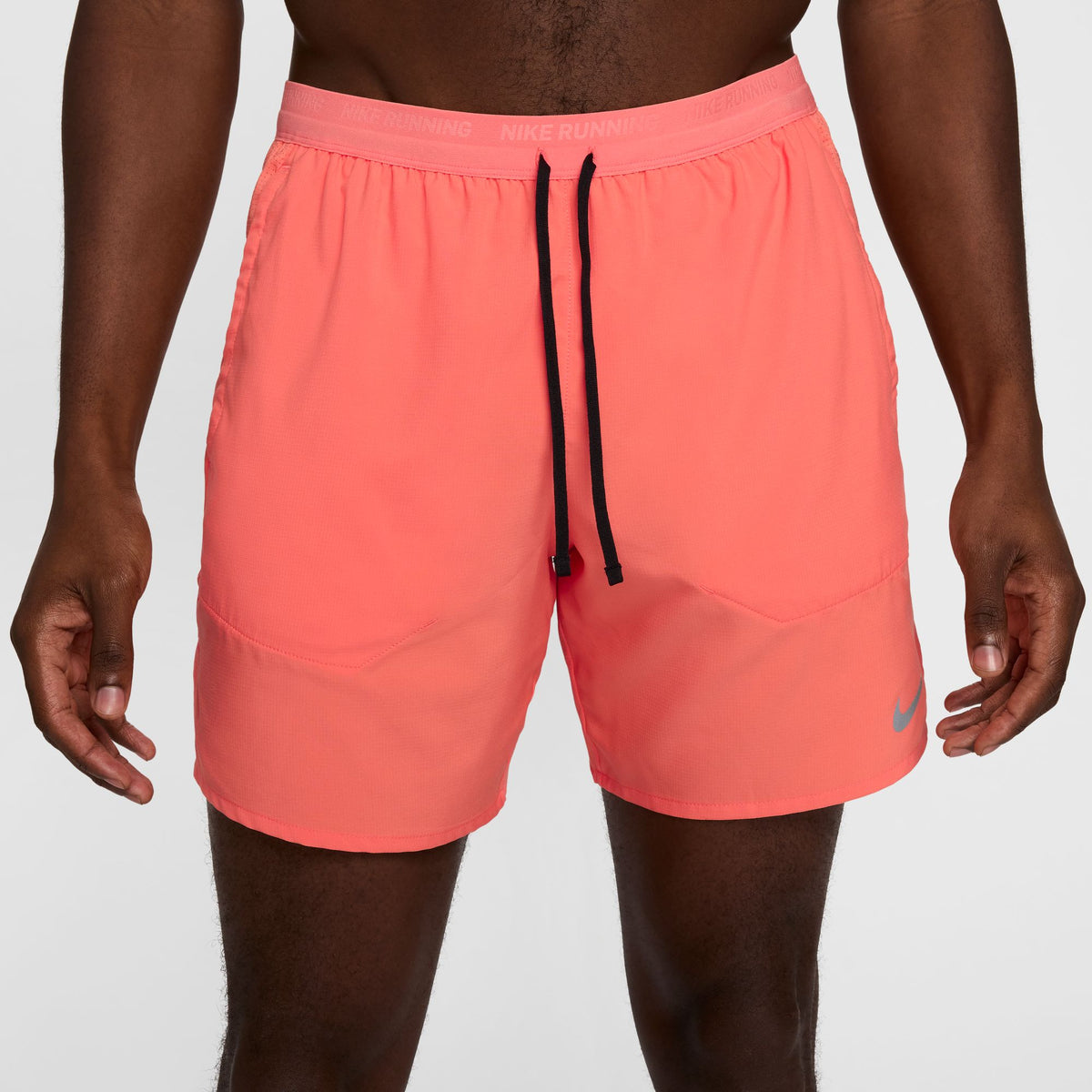 Nike Stride Shorts 7 Inch Mens APPAREL - Mens Shorts LIGHT WILD MANGO/BLACK