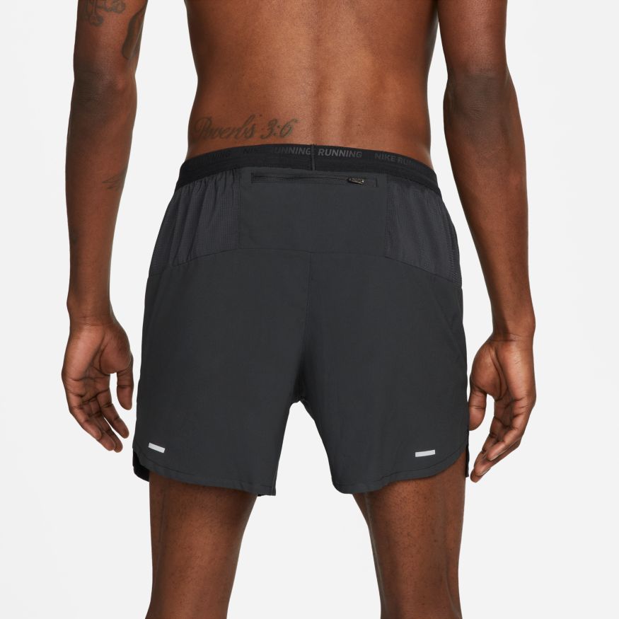 NIKE Stride Shorts 7 Inch Mens APPAREL - Mens Shorts BLACK/BLACK/SILVER REFLECTIVE