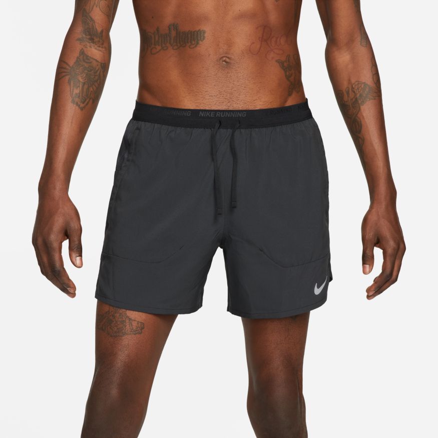 NIKE Stride Shorts 7 Inch Mens APPAREL - Mens Shorts BLACK/BLACK/SILVER REFLECTIVE
