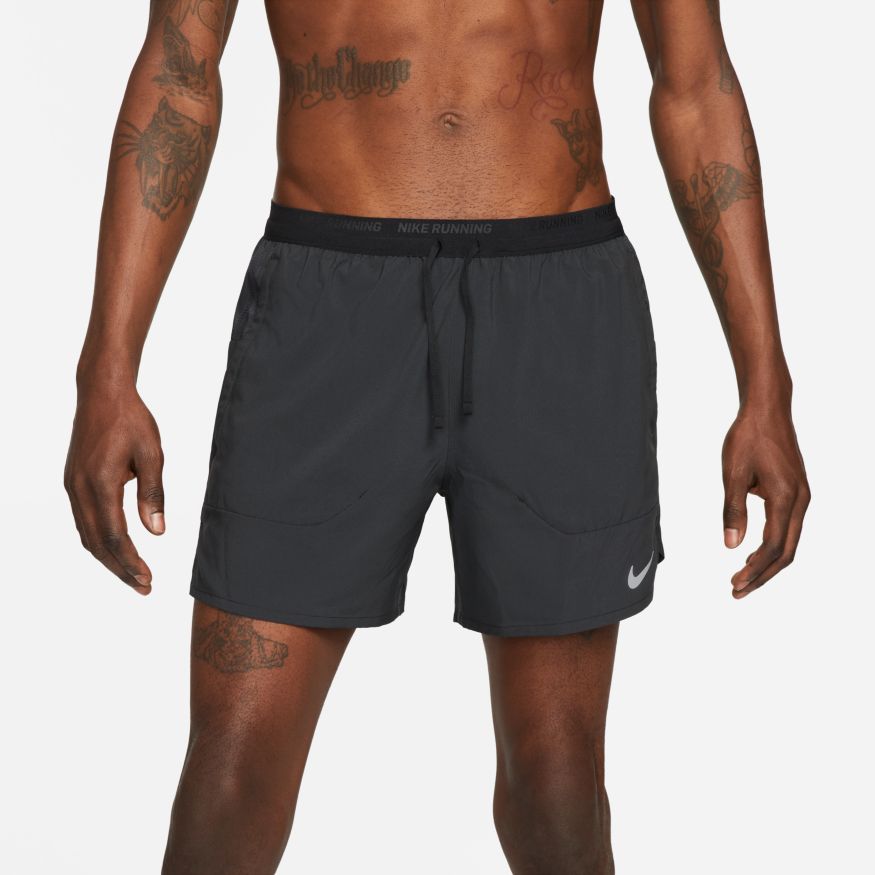 Nike Stride Shorts 7 Inch Mens APPAREL - Mens Shorts BLACK/BLACK/SILVER REFLECTIVE