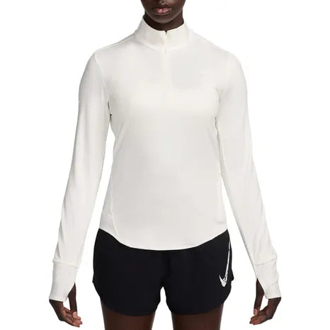 NIKE Swift Dri-FIT UV 1/4-Zip Running Top Womens APPAREL - Womens Long Sleeve Tops SAIL/REFLECTIVE SILVER