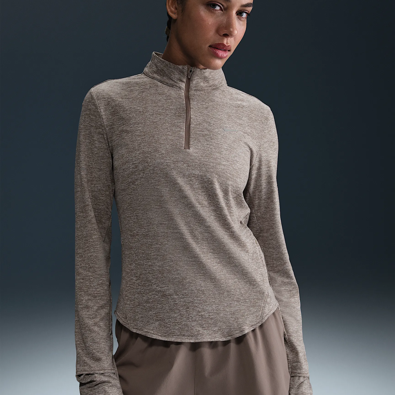 NIKE Swift Dri-FIT UV 1/4-Zip Running Top Women's APPAREL - Womens Long Sleeve Tops