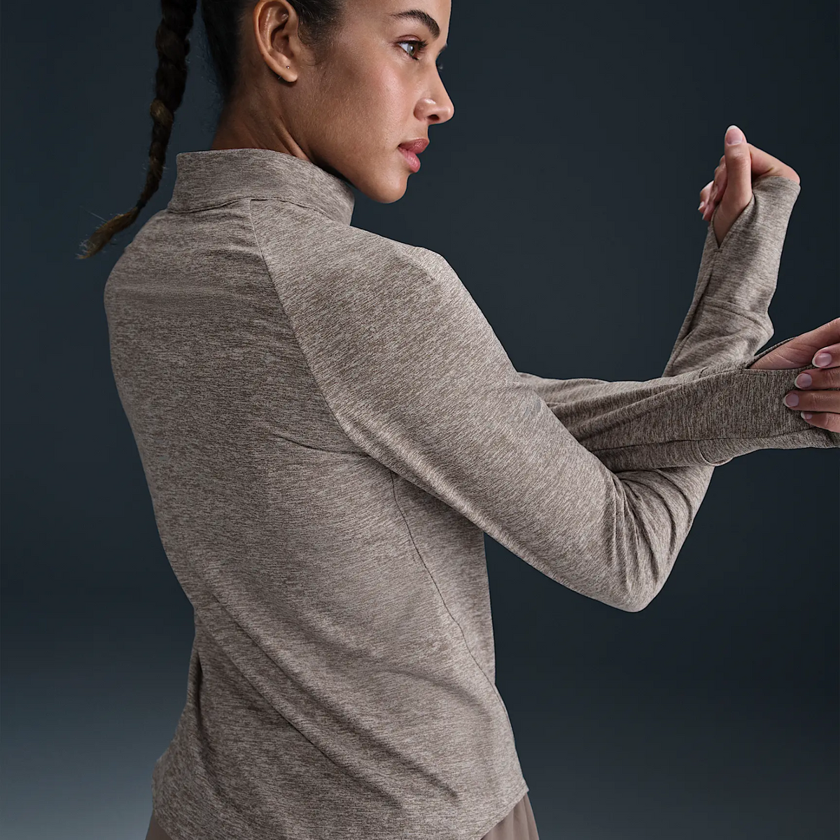 NIKE Swift Dri-FIT UV 1/4-Zip Running Top Womens APPAREL - Womens Long Sleeve Tops