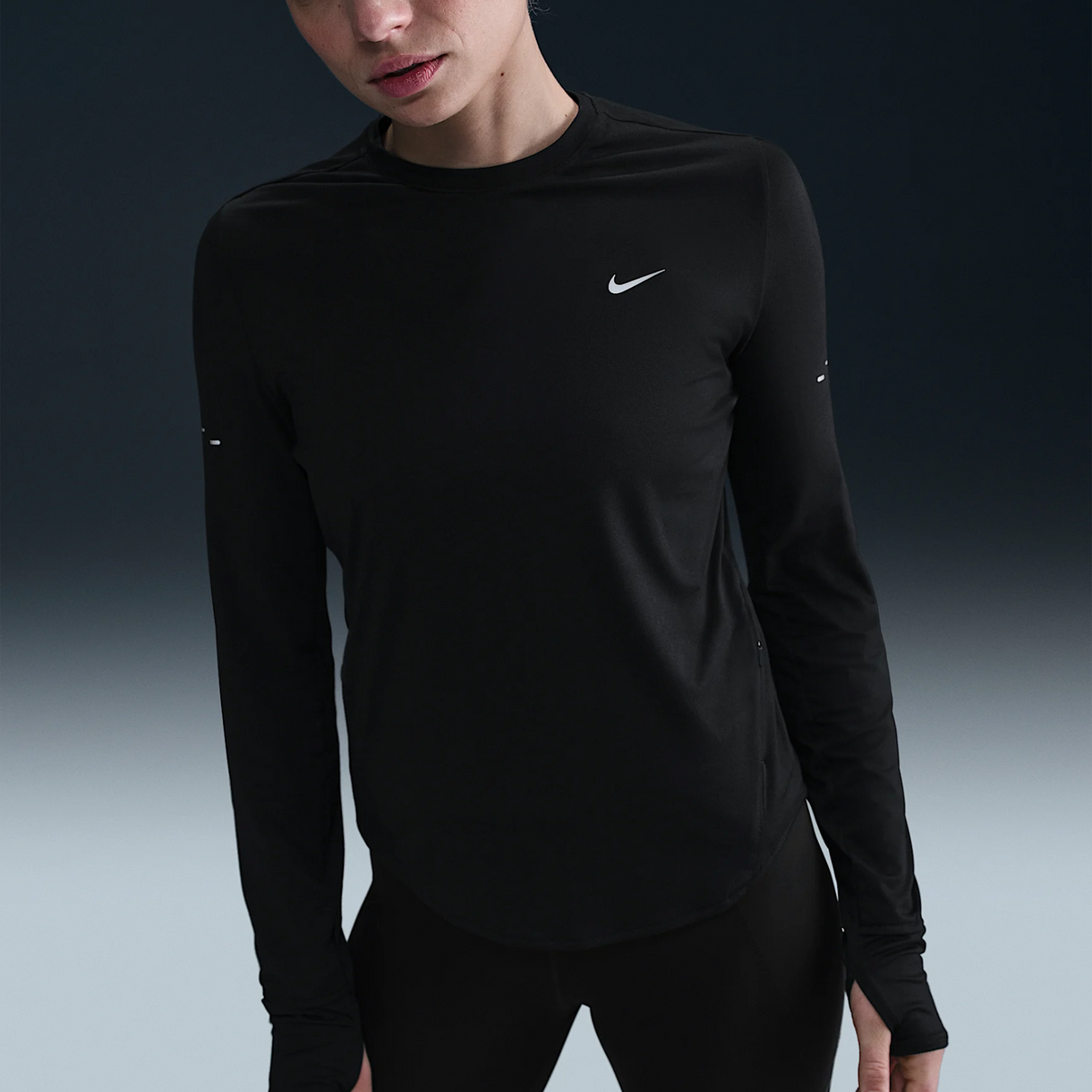 NIKE Swift Dri-FIT UV Long-Sleeve Crew-Neck Running Top Womens APPAREL - Womens Long Sleeve Tops