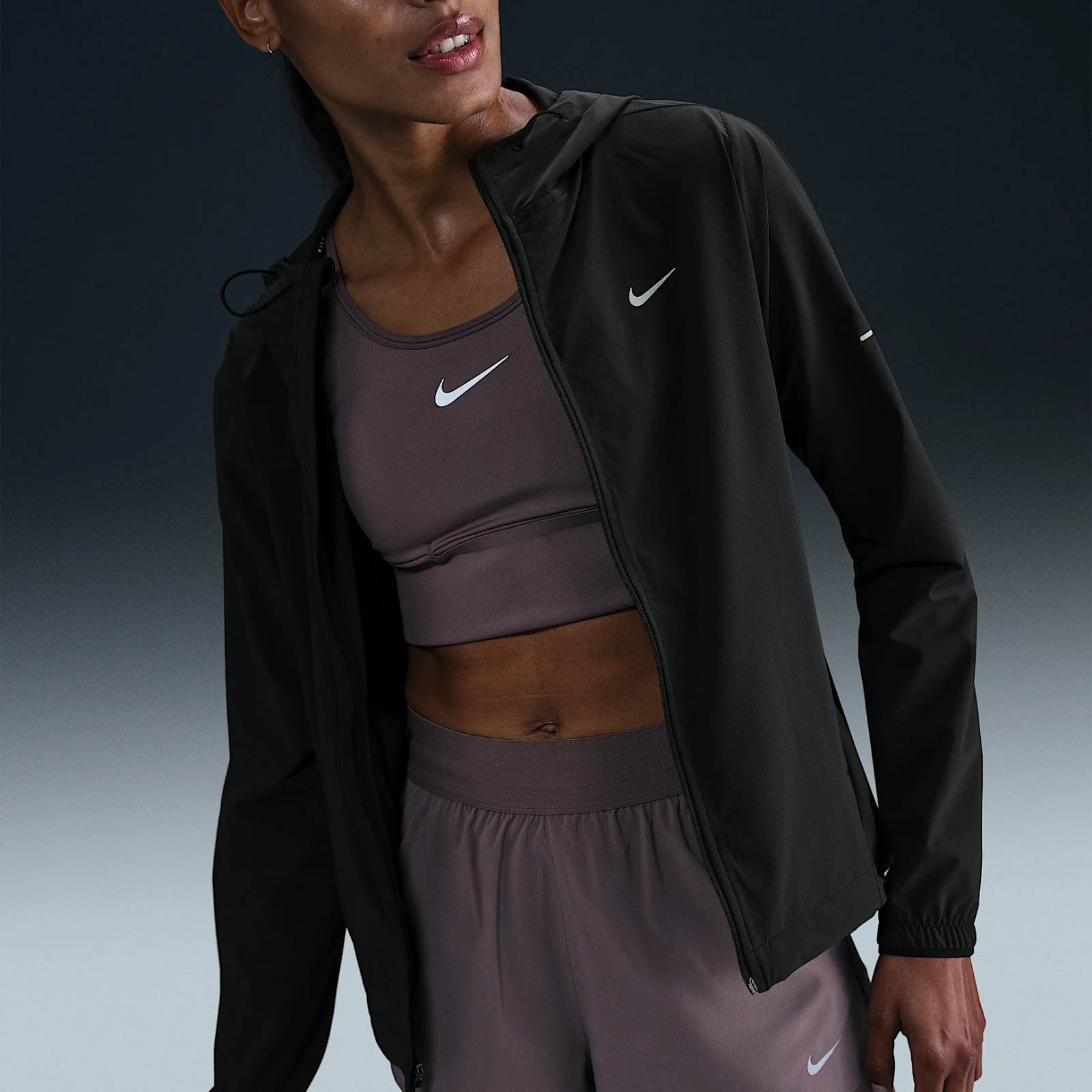 NIKE Swift Repel Packable Running Jacket Women's APPAREL - Womens Jackets BLACK