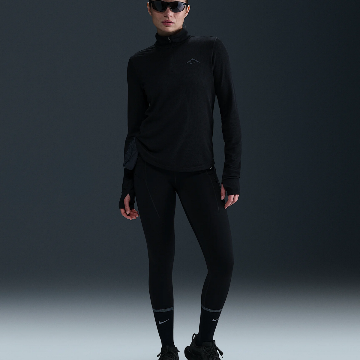 NIKE Trail Dri-FIT 1/4-Zip Running Mid-Layer Top Womens APPAREL - Womens Long Sleeve Tops