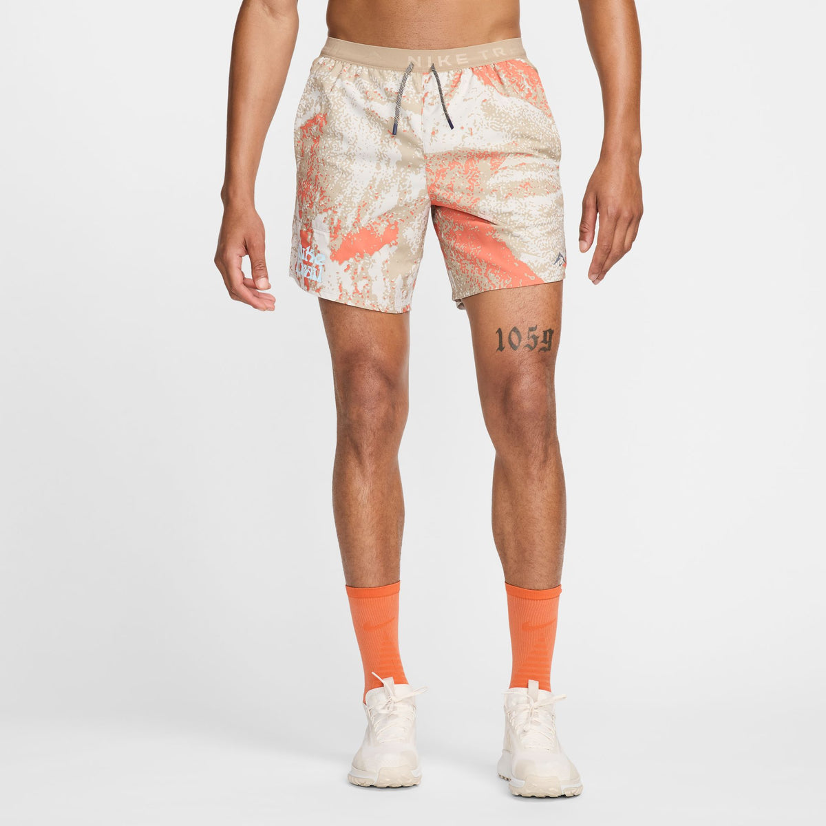 NIKE Trail Stride 7" Dri-FIT Brief Lined Shorts APPAREL - Mens Shorts KHAKI / KHAKI / BLACK