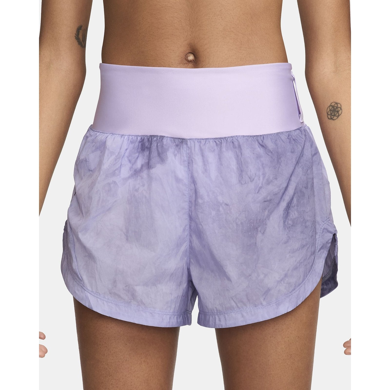NIKE Trail Women's Repel Mid-Rise 8cm Brief-Lined Running Shorts APPAREL - Womens Shorts LILAC BLOOM/COURT PURPLE/ COURT PURPLE