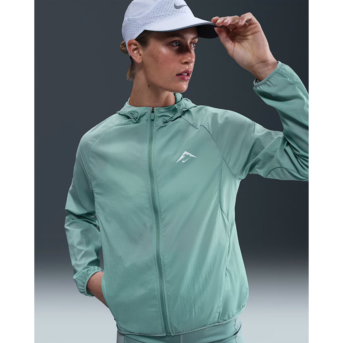 Nike Trail Repel Running Jacket Womens APPAREL - Womens Jackets CANNON/PEARL WHITE/SUMMIT WHITE