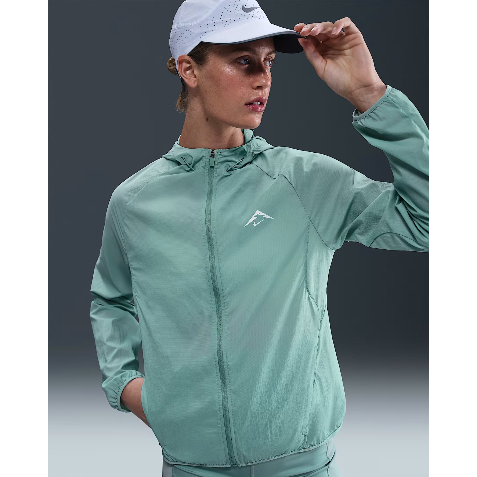 Nike Trail Repel Running Jacket Womens APPAREL - Womens Jackets CANNON/PEARL WHITE/SUMMIT WHITE