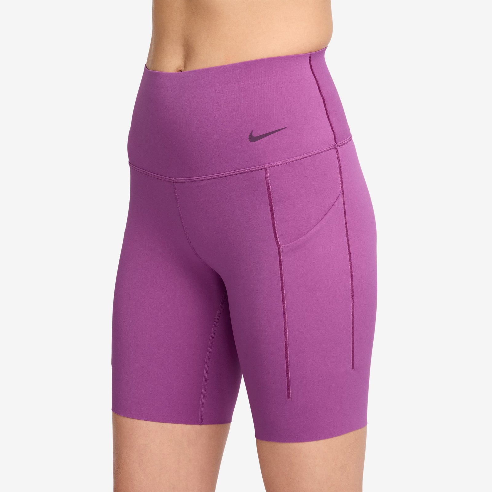 NIKE Universa Biker Shorts Women's APPAREL - Womens Tights HOT FUSCHIA/BLACK