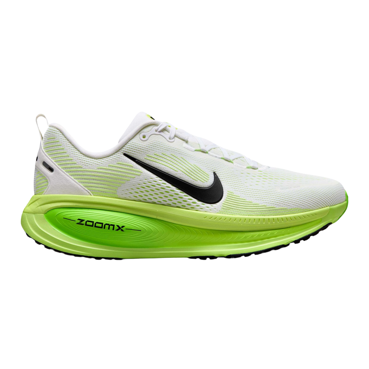 NIKE Vomero 18 Womens FOOTWEAR - Womens Neutral Cushioned WHTE/BLACK-ELECTRIC GREEN
