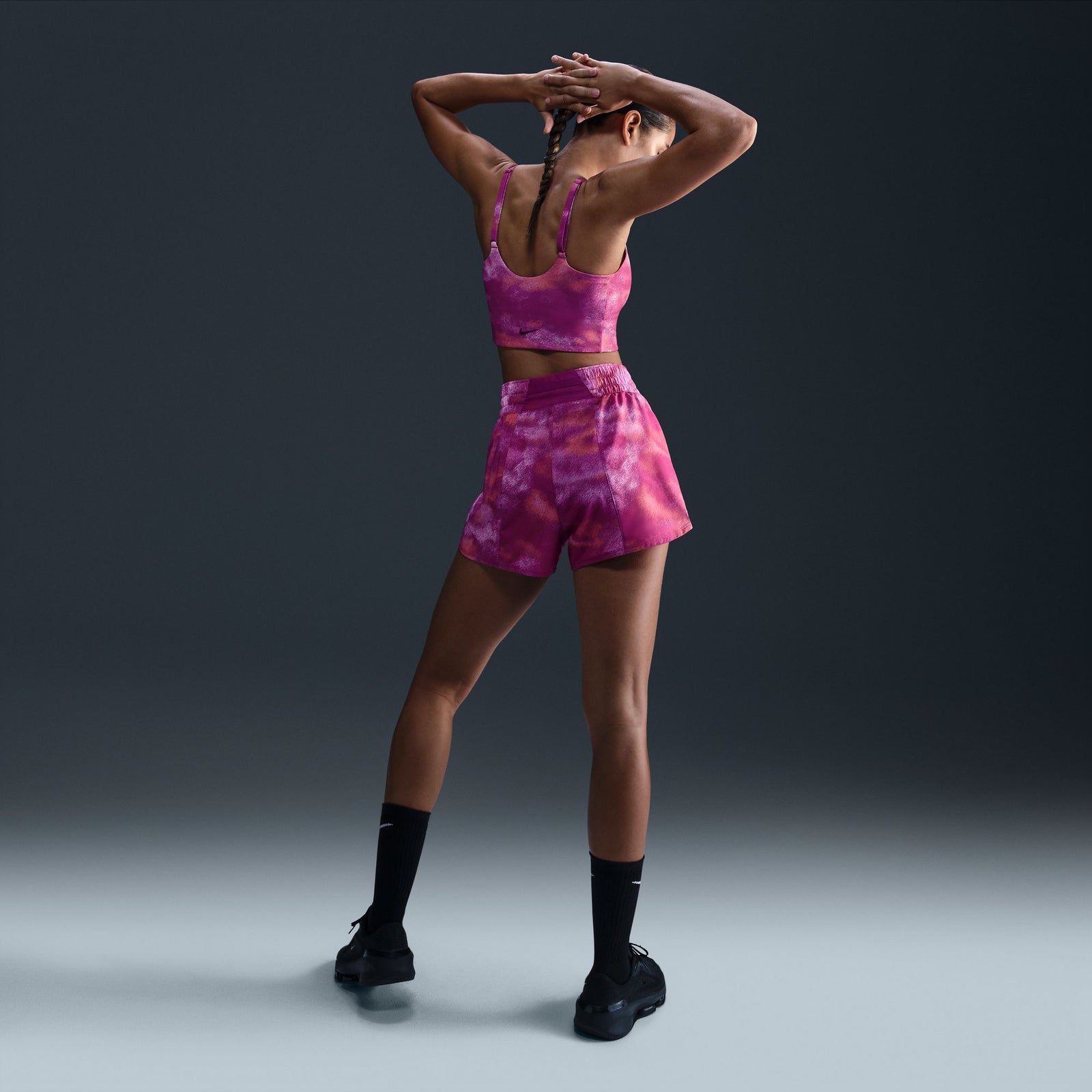 NIKE Women's One Dri-FIT High-Waisted 3" Brief-Lined Printed Shorts APPAREL - Womens Shorts S