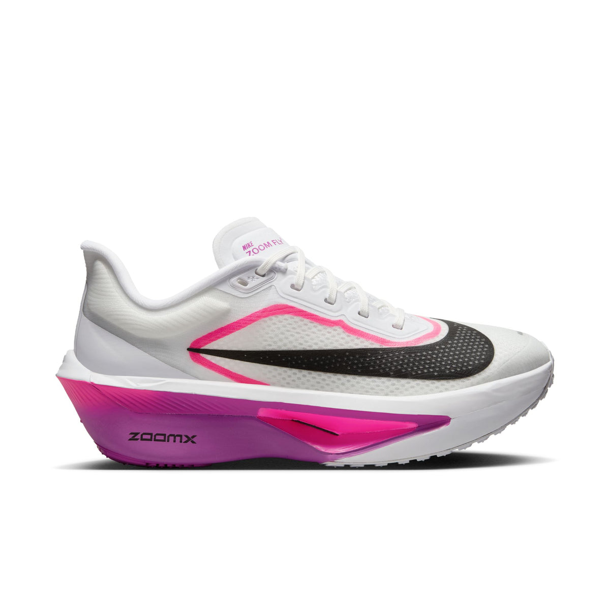 NIKE Zoom Fly 6 Womens FOOTWEAR - Womens Carbon Plate WHITE/BLACL-VIVID GRAPE